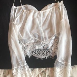 All white lace summer top!